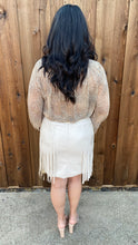 Load image into Gallery viewer, MEANT TO STAND OUT FAUX LEATHER FRINGE SKIRT
